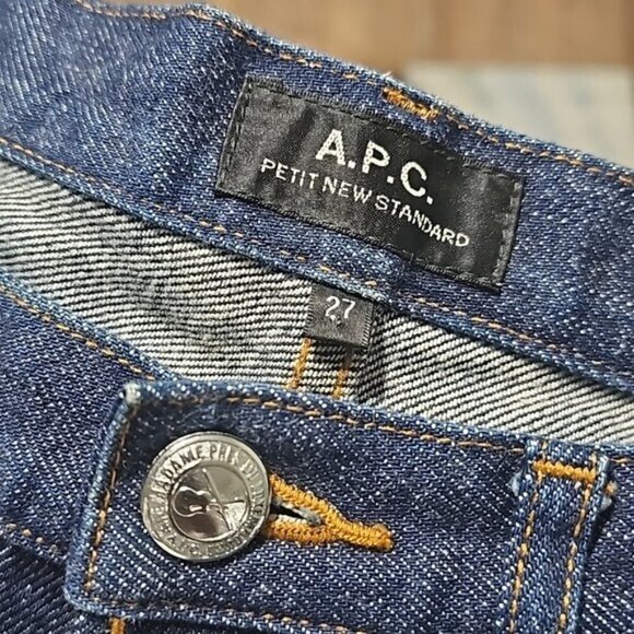 A.P.C. Blue Denim 4 Button Slim Jeans Size 27 - Picture 4 of 7